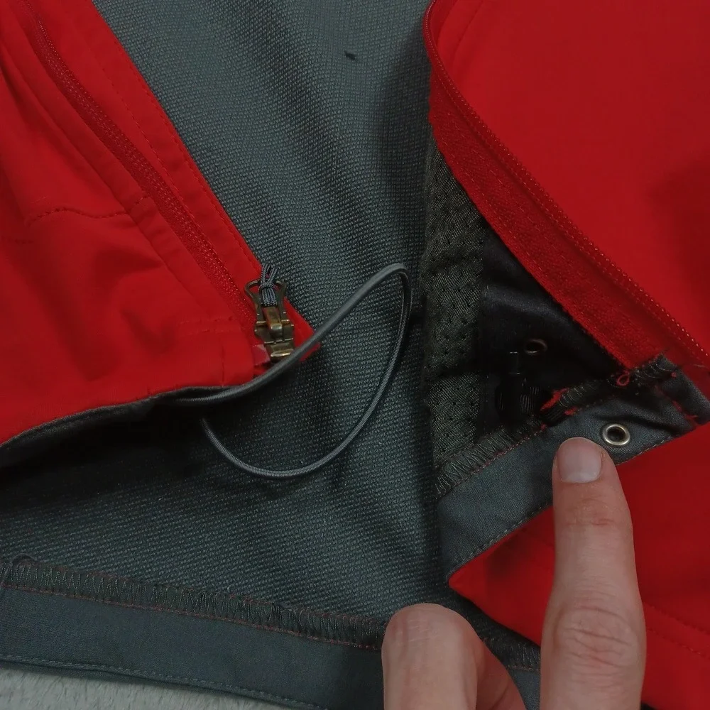 North Face Jacket Mens XL Red‎ Full ZIp Outdoor Casual Pockets Windstopper
